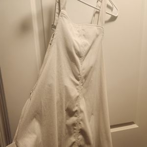 Corduroy off white mini dress
